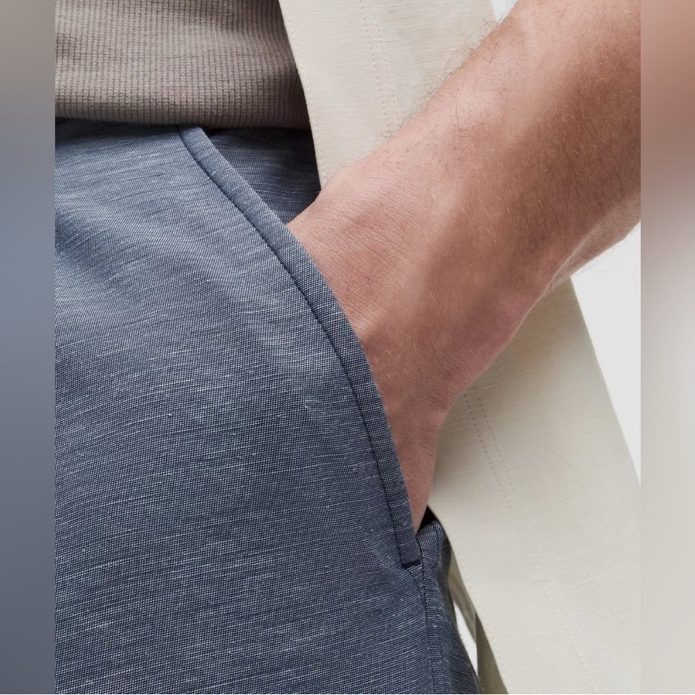 NWT LuluLinen Pleated Trouser Regular- Club Blue - Picture 6 of 11